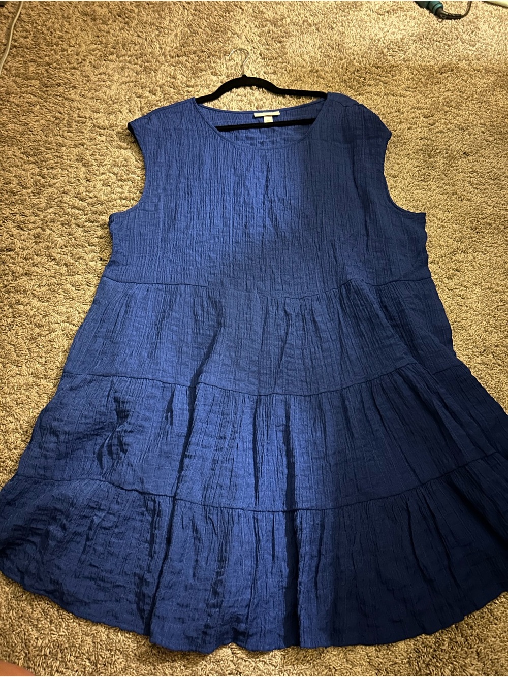 Knox Rose Navy Blue Tiered Mini Dress